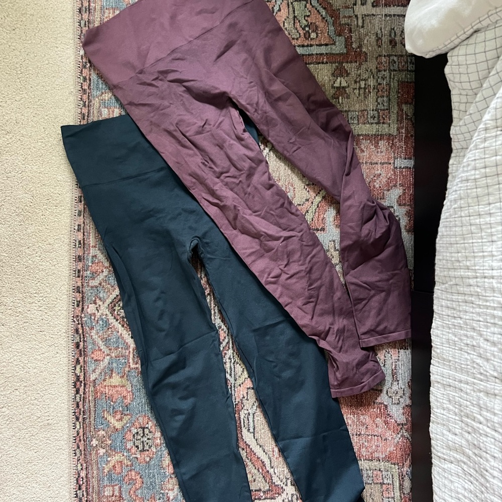 BLANQI Blue and Purple Compression Leggings